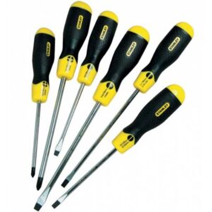 STANLEY CUSHION GRIP MAGNETIC TIP SCREW DRIVER SET 6 PCS