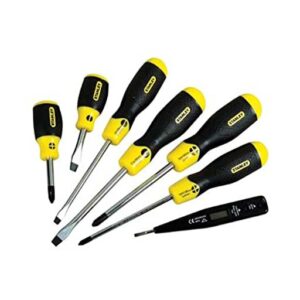 STANLEY CUSHION GRIP FLARED MAGNETIC TIP SCREW DRIVER AND TESTER SET