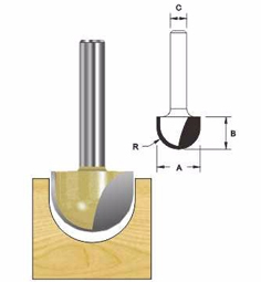 ARDEN ROUTER BIT CORE BOX 2 X 6 X 6MM