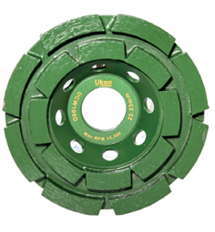 UKEN SPIRAL DIAMOND CUP GRINDING WHEEL 4" DIAMETER 100 MM