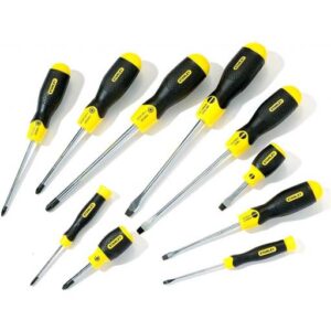 STANLEY CUSHION GRIP MAGNETIC TIP SCREW DRIVER SET 10 PCS