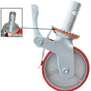 SCAFFOLDING WHEEL PU 6" WITH STEM