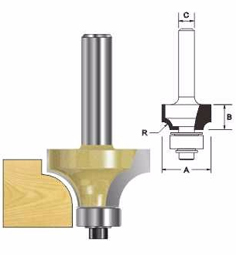 ARDEN ROUTER BIT ROUNDING OVER CUTTER 16X9.5X6MM