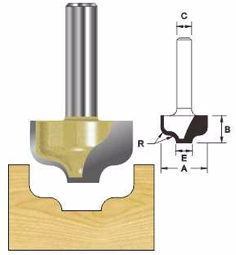 ARDEN ROUTER BIT OGEE CUTTER TC 31.8 X13 X 6MM