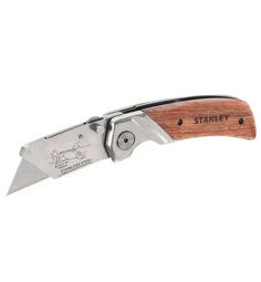 STANLEY¬Æ FOLDING UTILITY KNIFE - WOODEN HANDLE